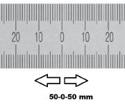 HORIZONTAL FLEXIBLE RULE MIDDLE ZERO 100 MM SECTION 13x0,5 MM<BR>REF : RGH96-C0100B0M0